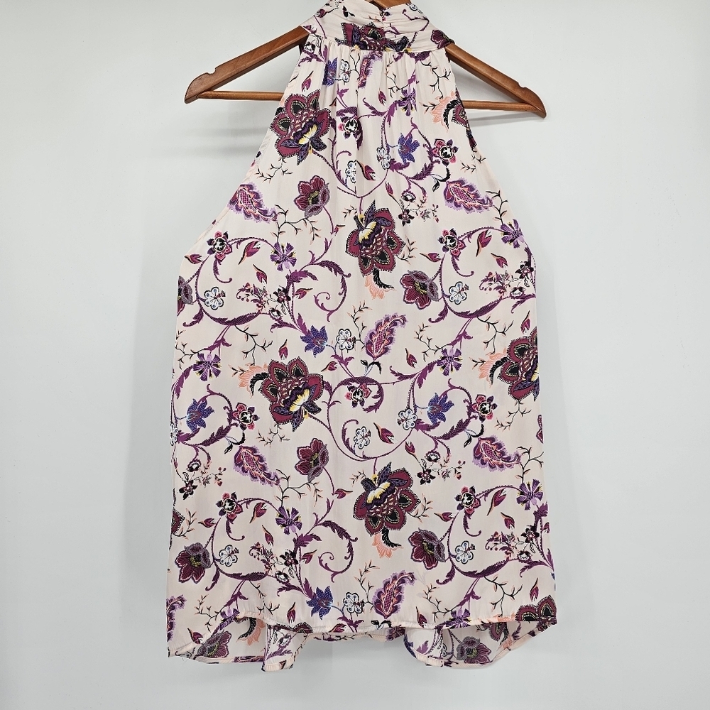 Torrid Floral Satin Bow Tie-Front Halter Tuni Top Womens Size 2x - Picture 4 of 7